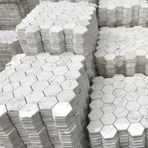 Carrara white mosaic CA001