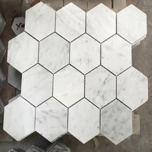 Carrara white mosaic CA007