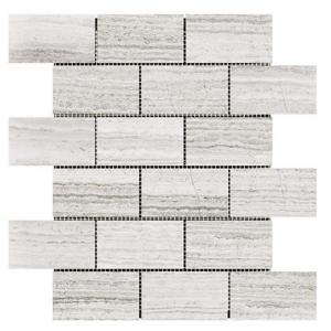 White wood mosaic WM002