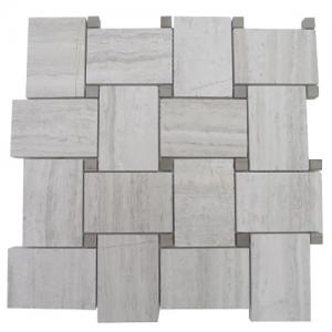 White wood mosaic WM004