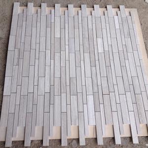 White wood mosaic wm0012