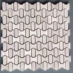 White wood mosaic WM005
