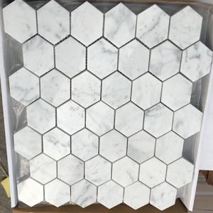 Carrara white mosaic CA0014