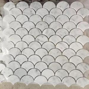Carrara white mosaic CA0010