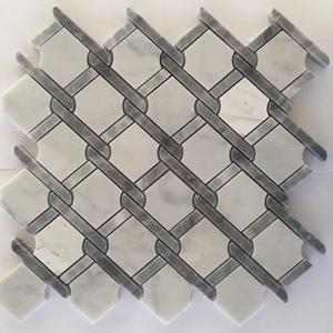 Carrara white mosaic CA0016